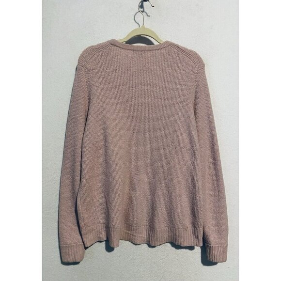 J Crew Sweater Womens XL Pink Hi Low Hem Waffle Knit Supersoft Yarn Alpaca Wool - Picture 3 of 6